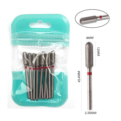 Ultimate 10-delige Diamanten Vijl Bit Set voor Perfecte Manicure & Pedicure met Elektrische Machine - Inclusief Borstel en Freesgereedschap
