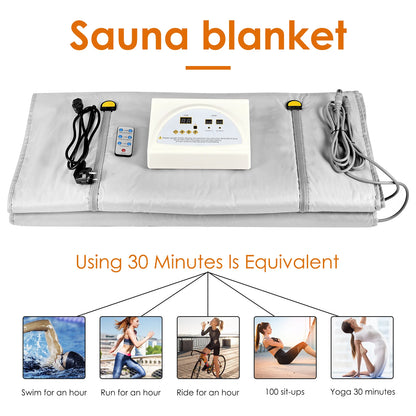 Ultieme Infrarood Sauna Deken voor Afslanken en Detox - Stijlvol Ritssluitingsontwerp, Perfect voor Thuisgebruik (180 x 80 cm)