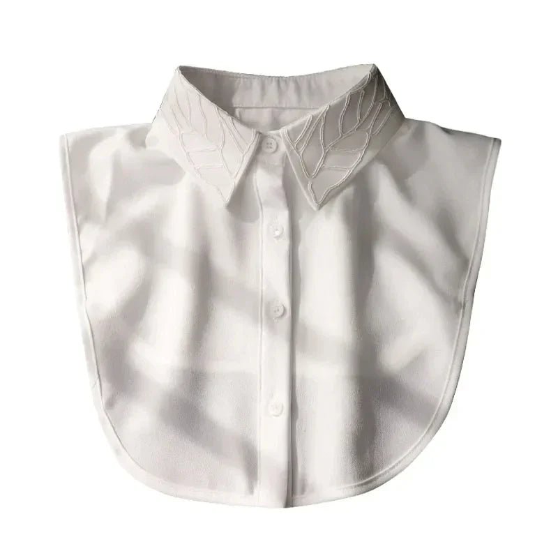 Chic 2024 Voorzijde Strik Witte Afneembare Kant Kraag voor Dames – Vintage Stijl Blouse Accessoire voor een Modebewuste Uiterlijk