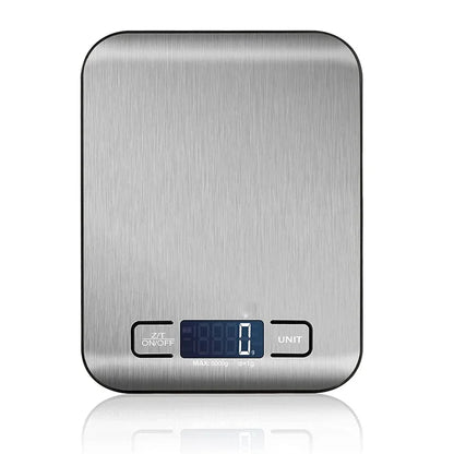RVS Digitale Keukenweegschaal - Precisie Gewicht voor Voedsel & Snacks tot 10kg/5kg met LCD Display - Essentieel Bakgereedschap