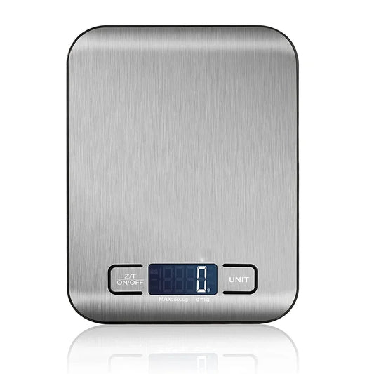 RVS Digitale Keukenweegschaal - Precisie Gewicht voor Voedsel & Snacks tot 10kg/5kg met LCD Display - Essentieel Bakgereedschap