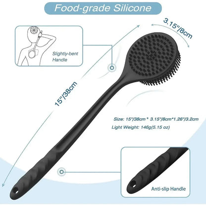 Luxe Badrug Scrubber Borstel - Exfoliërende Douche Spons met Handel voor een Verfrissende Huidmassage