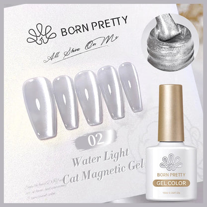 Betoverende Zilveren Maanlicht Kat Magnetische Gel Nagellak - Witte Licht Sprankelende Glitter, Semi- Permanente Nagellak (10ml)