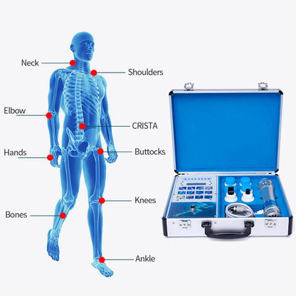 Ultieme Spiermassager met 7 Veelzijdige Koppen - Shockwave Therapie Apparaat voor ED Behandeling en Pijnverlichting - Geavanceerd Ballistisch Fysiotherapie Hulpmiddel