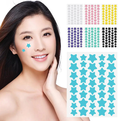Levende Stervormige PE Pimple Patches voor Acne: Onzichtbare Huidverzorgingsstickers - Verberg en Perfecteer je Uiterlijk!