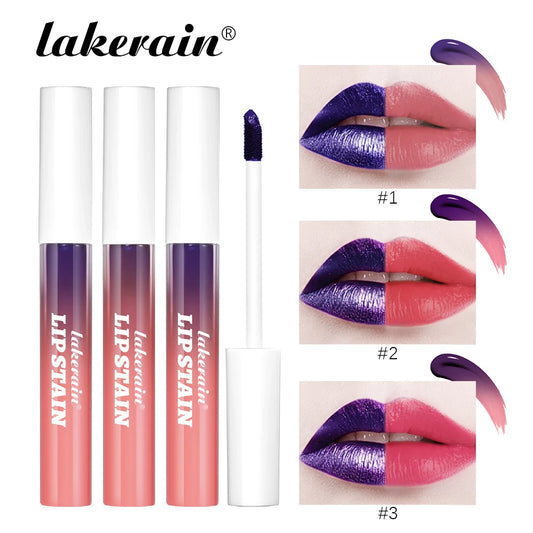 Vibrant 3-Kleur Blading Lipgloss Set - Langdurige, Waterproof & Transferbestendige Roze Lipgloss voor Moeiteloze Schoonheid!