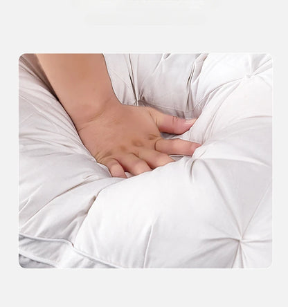 Luxe 95% Eendendons Kussen met Premium Witte Katoenen Hoes - Ideale Rechthoekige Vorm voor een 5-Sterrenhotel Slaapervaring, Perfect voor Alle Slaapposities