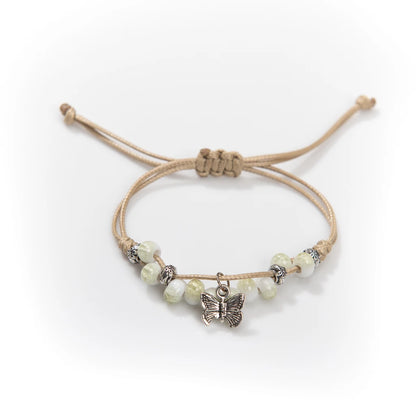 Exquise Handgemaakte Vlinder Keramiek Gebroken IJs Vintage Verstelbare Armband - Bohemian Chic Sieraden op Elastic Band, een Uniek Cadeau Idee! H920