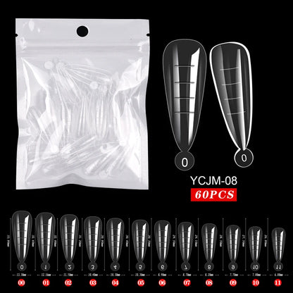 60 stuks Nagelverlengingsvormen voor Snelle UV Gel Polish Toepassing - Perfect voor Acrylnagels en Valse Nagelkunst met Dual System Manicure Accessoires!