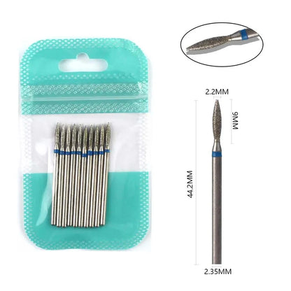 Ultimate 10-delige Diamanten Vijl Bit Set voor Perfecte Manicure & Pedicure met Elektrische Machine - Inclusief Borstel en Freesgereedschap