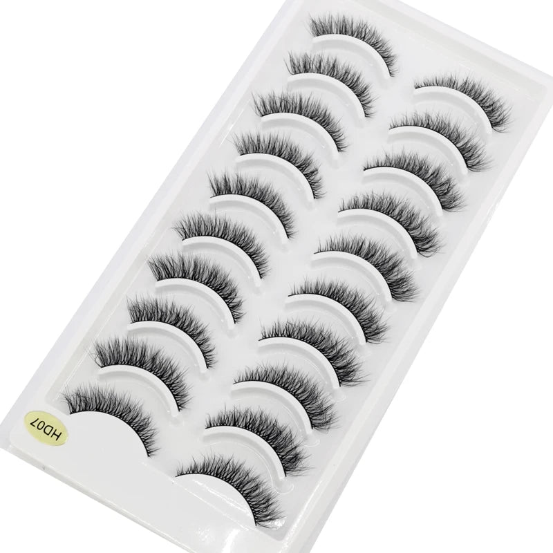Verhoog je uitstraling met 10 paar luxe natuurlijke lange 3D nerts valse wimpers - Perfect voor make-up liefhebbers!