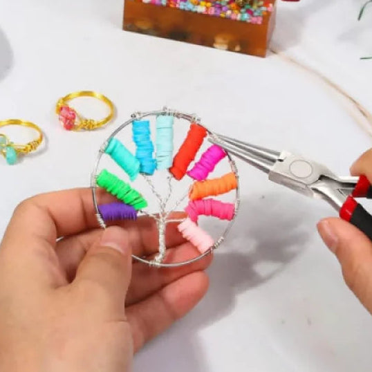 Schmuckherstellung Werkzeug Set 8 teilig Schmuckzangen Perlenwerkzeug Set für DIY Schmuck Reparatur Bastelbedarf