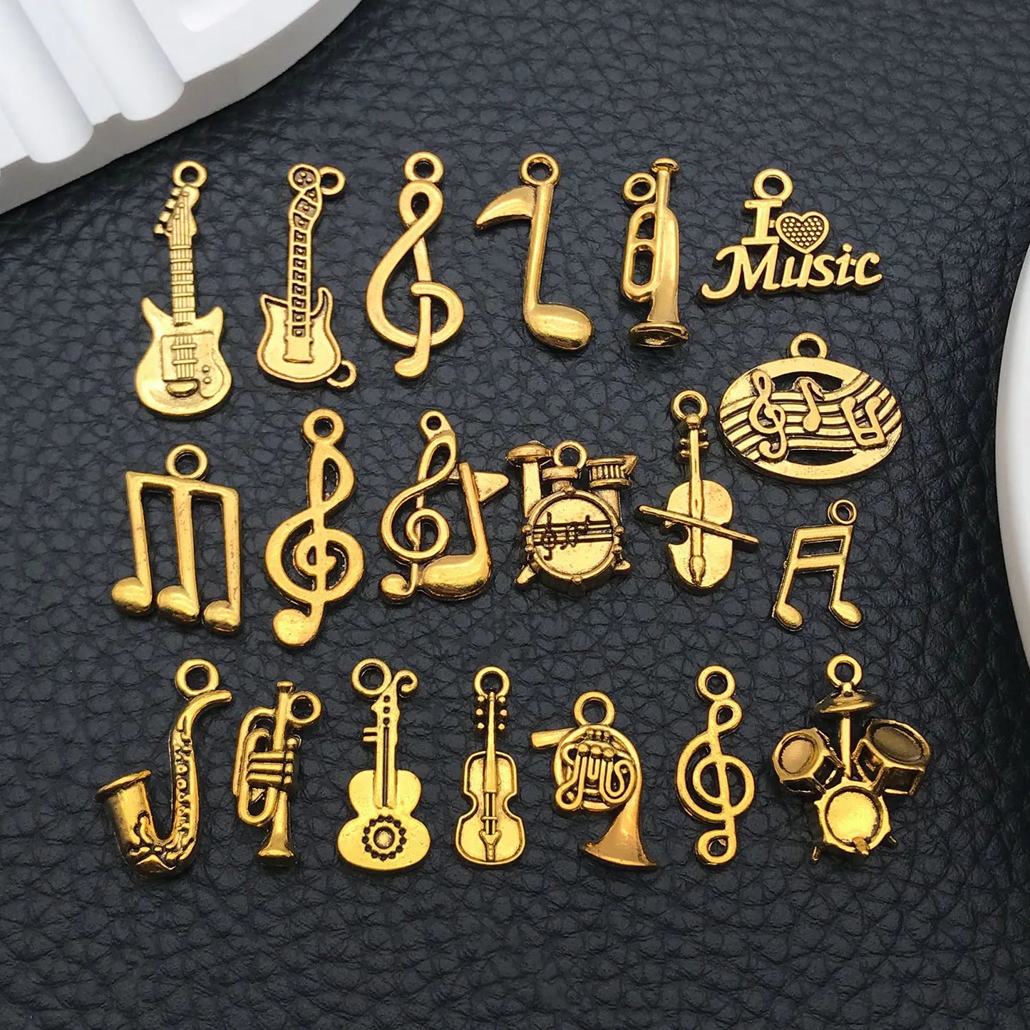 Music Charms for Jewelry Making Mixed Metal Notes Instruments DIY Earrings Necklaces Craft Supplies