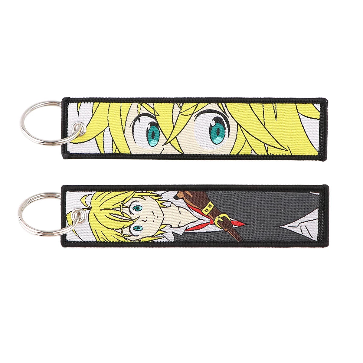 Stijlvolle Japanse Anime Geborduurde Sleutelhangers – Perfecte Sleuteltags voor Motorfietsen, Auto's en Rugzakken – Trendy Sleutelhanger Cadeaus voor Vrienden!