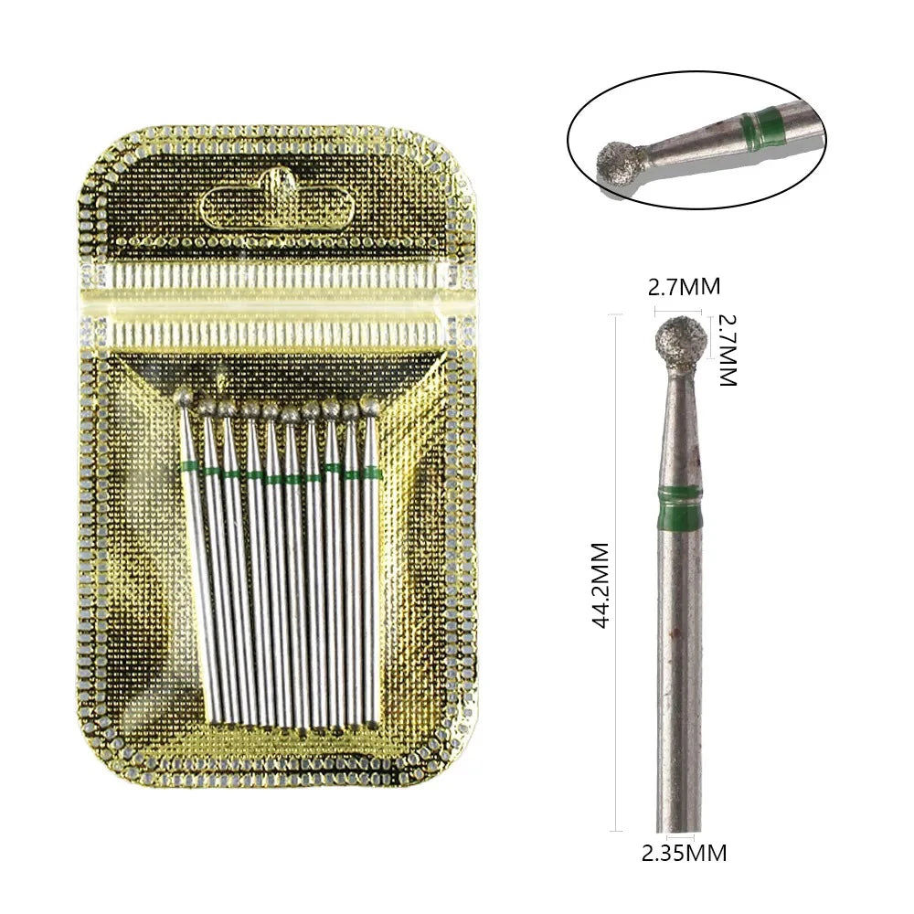 Ultimate 10-delige Diamanten Vijl Bit Set voor Perfecte Manicure & Pedicure met Elektrische Machine - Inclusief Borstel en Freesgereedschap
