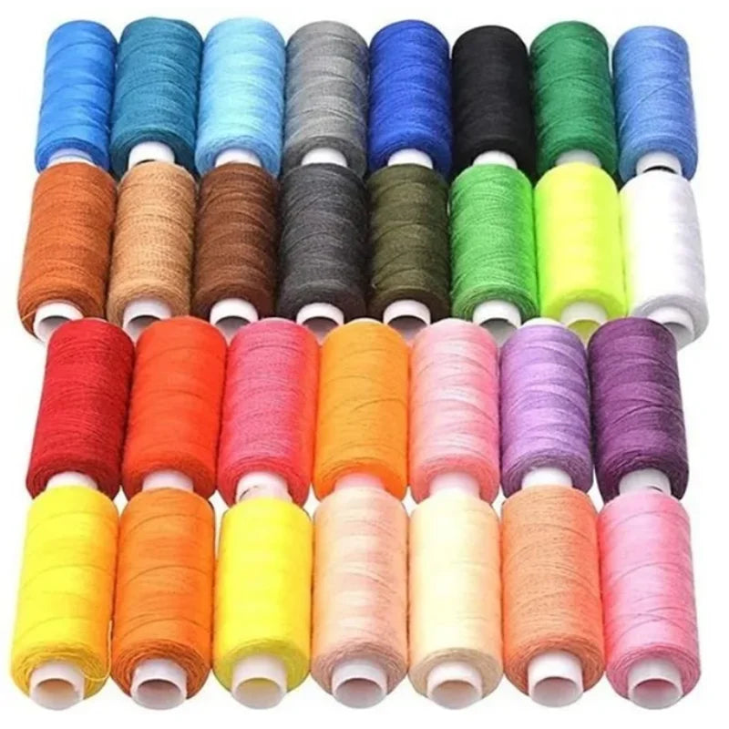 Lot de 100 bobines de fil couture polyester multicolore 250 yards couture main machine DIY