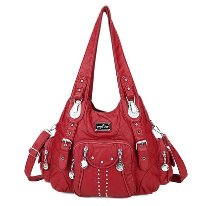 Chic Angelkiss Dames Handtas Collectie - Stijlvolle PU Leren Schoudertas & Ruimtelijke Schoudertas voor de Moderne Vrouw