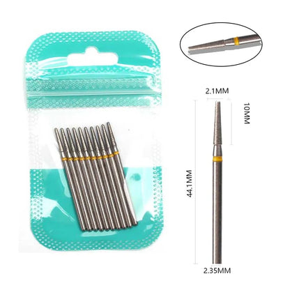 Ultimate 10-delige Diamanten Vijl Bit Set voor Perfecte Manicure & Pedicure met Elektrische Machine - Inclusief Borstel en Freesgereedschap
