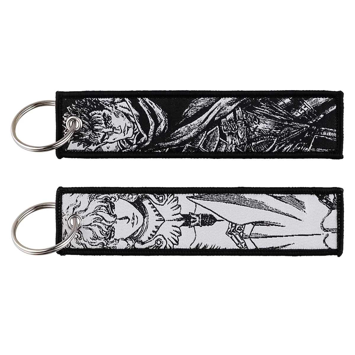 Stijlvolle Japanse Anime Geborduurde Sleutelhangers – Perfecte Sleuteltags voor Motorfietsen, Auto's en Rugzakken – Trendy Sleutelhanger Cadeaus voor Vrienden!