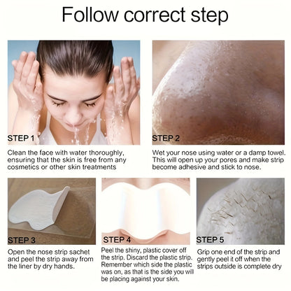 Revitaliseer je huid met 10/50/100 verpakking blackhead neuspleisters - Diep reinigende formule om poriën te verkleinen en een zijdezachte huid te bereiken!
