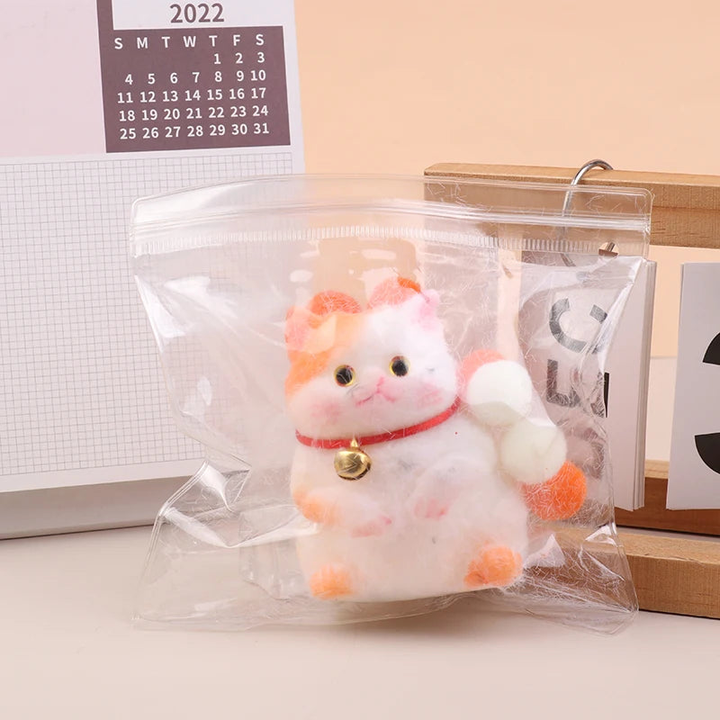 Schattige Jumbo Kitty Kat Taba Siliconen Pluche Speelgoed - Handgemaakte Squeeze Mochi voor Stressverlichting & Ontspanning - Perfect Cadeau voor Kattenliefhebbers!