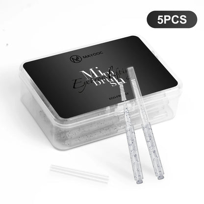 MAYOOC Mini Oogbrauwborstel Set – Wegwerp Oogbrowlifting & Permanent Borstels met Buigbare Microapplicators voor Perfecte Wimpertoepassing