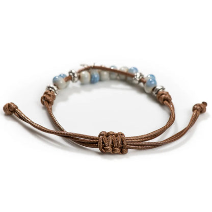 Exquise Handgemaakte Vlinder Keramiek Gebroken IJs Vintage Verstelbare Armband - Bohemian Chic Sieraden op Elastic Band, een Uniek Cadeau Idee! H920