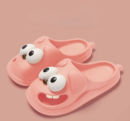 Schattige Grote Oog Hond Tong Kus Slippers - Leuk en Comfortabel Cartoon-Stijl EVA Schoeisel voor Vrouwen