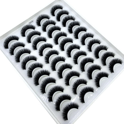 2023 Premium 20 Pairs Natuurlijke Lange 3D Minks Valse Wimpers Makeup Kit - Prachtig Gecontroleerde Mink Wimper Extensies voor Verbluffende Ogen!
