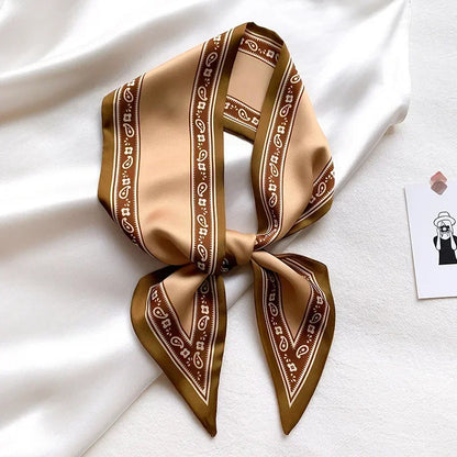 Trendy Floeiende Satijnen Zijde Haar Riem Sjaal voor Vrouwen – Stijlvolle Nekstrik, Tas Sjaal en Skinny Haarband – 2024 Collectie