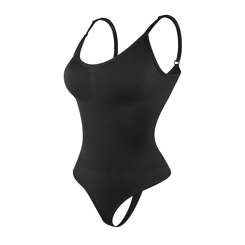 Luxe Verzachtende Bodysuit Shapewear voor Vrouwen – Volledige Lichaamsvormer met Stringontwerp, Zachte Sculptuur voor een Slanker Silhouet en Verbeterd Comfort