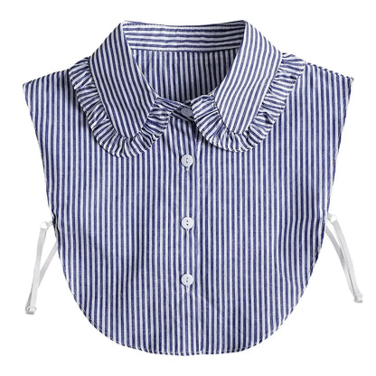 Chic 2024 Voorzijde Strik Witte Afneembare Kant Kraag voor Dames – Vintage Stijl Blouse Accessoire voor een Modebewuste Uiterlijk