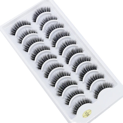 Verhoog je uitstraling met 10 paar luxe natuurlijke lange 3D nerts valse wimpers - Perfect voor make-up liefhebbers!