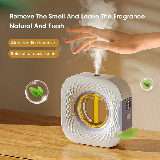 2024 Innovatieve USB Aromatherapie Diffuser & Slimme Luchtzuiveraar met Display – Perfect voor Keuken, Badkamer, Toilet en Auto Luchtverfrissing
