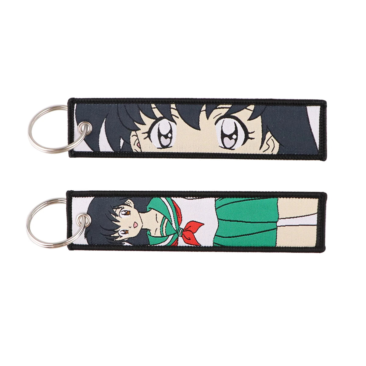 Stijlvolle Japanse Anime Geborduurde Sleutelhangers – Perfecte Sleuteltags voor Motorfietsen, Auto's en Rugzakken – Trendy Sleutelhanger Cadeaus voor Vrienden!