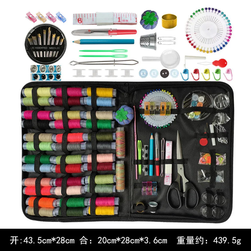 Kit de couture complet avec fils aiguilles ciseaux accessoires couture DIY maison voyage