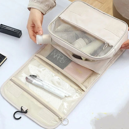 Chic Waterdichte Reis Make-up Tas - Stijlvolle Toilettas Organizer & Badhaak Zak voor Vrouwen - Premium Kwaliteit Oppslagoplossing!