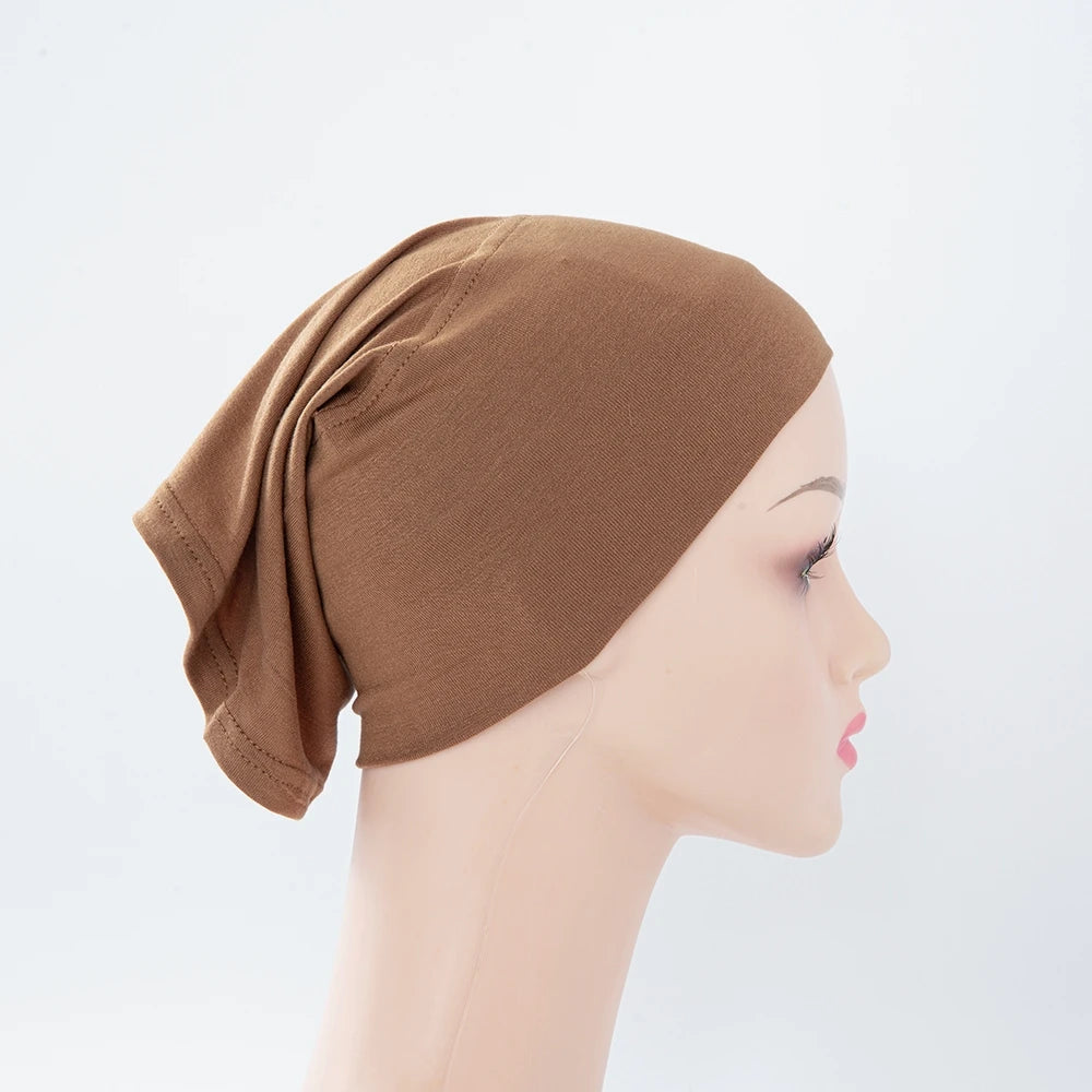 Chic en Stijlvol 56-Kleurige Vrouwen Binnen Hijab Tube Muts - Premium Bamboe Jersey Onderheadscarf voor Moslim Mode