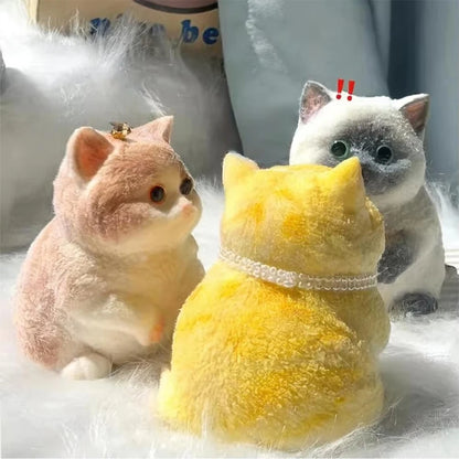 Schattige Jumbo Kitty Kat Taba Siliconen Pluche Speelgoed - Handgemaakte Squeeze Mochi voor Stressverlichting & Ontspanning - Perfect Cadeau voor Kattenliefhebbers!