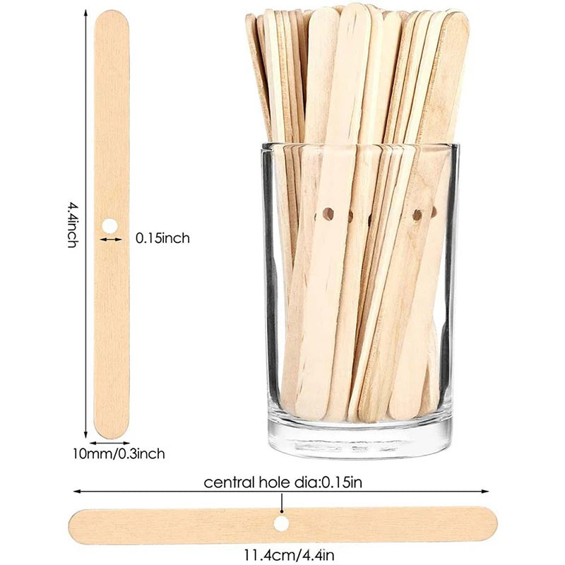 Wooden Candle Wick Holders with Hole Wick Centering Tool for DIY Candle Making Supplies