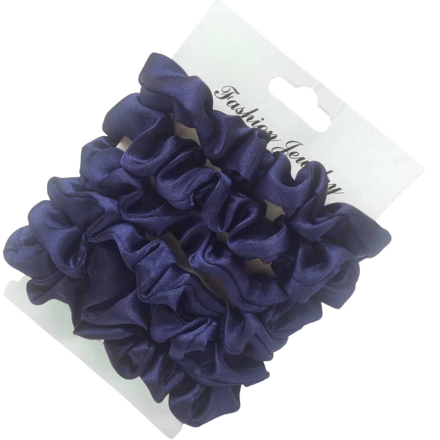 Charmante Satijnen Haarelastiekjes Set - 6 of 5 Stuks Schattige Paardenstaart Accessoires in Zwart voor Stijlvolle Vrouwen