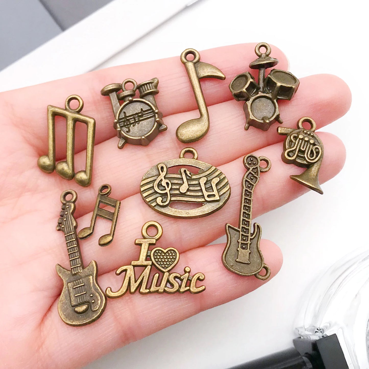 Music Charms for Jewelry Making Mixed Metal Notes Instruments DIY Earrings Necklaces Craft Supplies