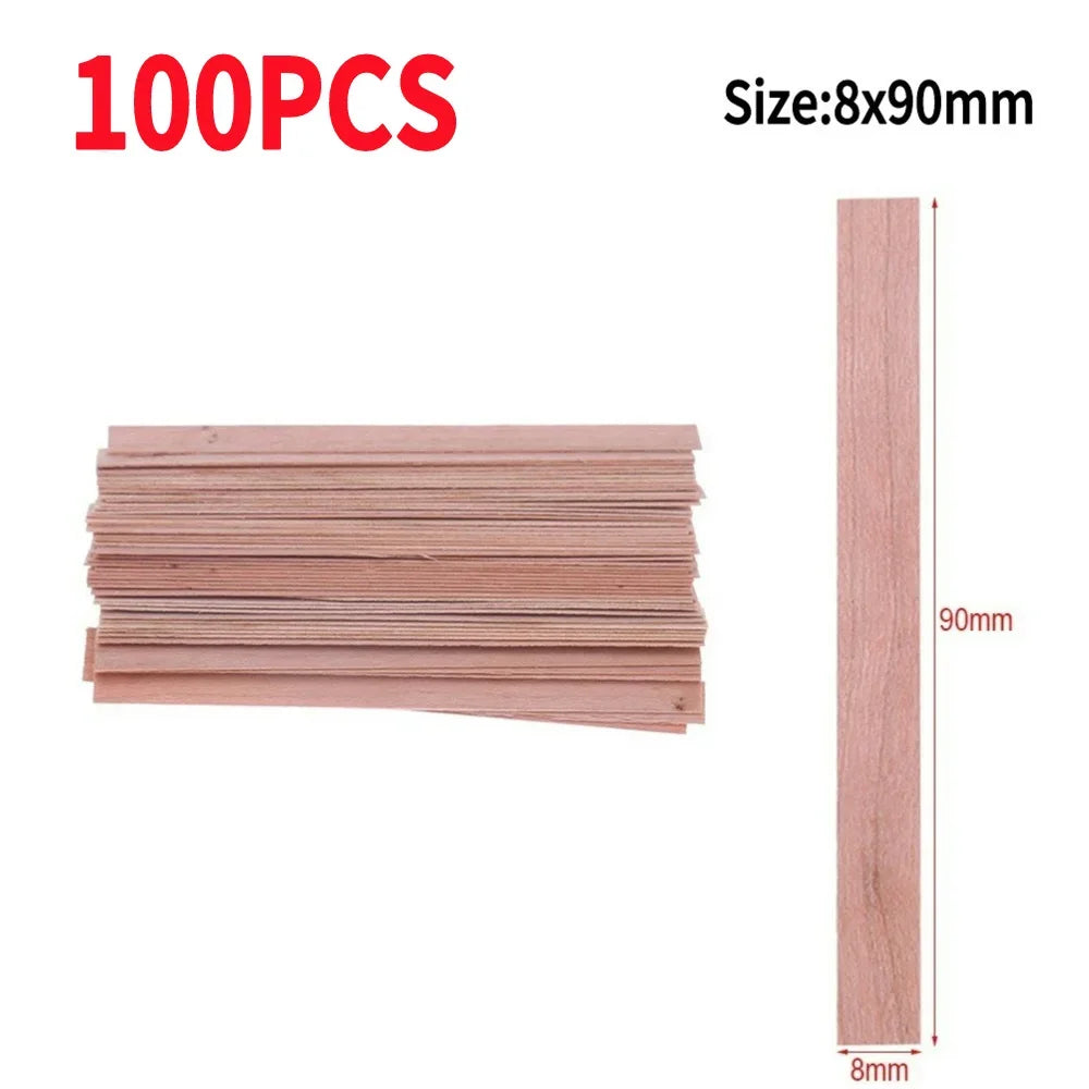 Wooden Candle Wicks Smokeless Wood Wick Strips for Soy Wax Candles DIY Candle Making Supplies