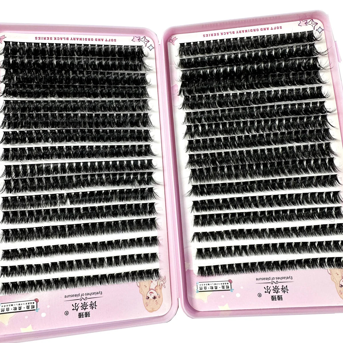 Adembenemende 570/640 stuks Individuele Cluster Wimpers - Dikke & Fluffy 30D/100D Mix Lengte voor Perfecte Doe-Het-Zelf Extensions!