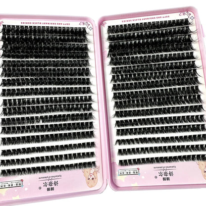 Adembenemende 570/640 stuks Individuele Cluster Wimpers - Dikke & Fluffy 30D/100D Mix Lengte voor Perfecte Doe-Het-Zelf Extensions!