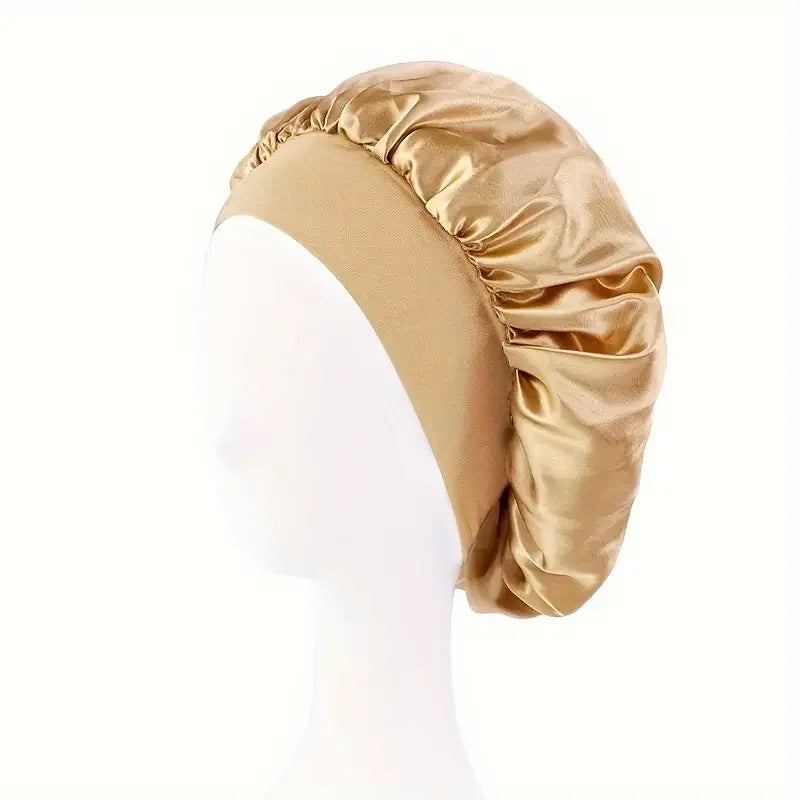 Satin Bonnet Silk Hair Bonnet Sleeping Sleep Bonnets Large Wide Soft Band for Curly Hair Braids Women's Night Cap for Hair Care