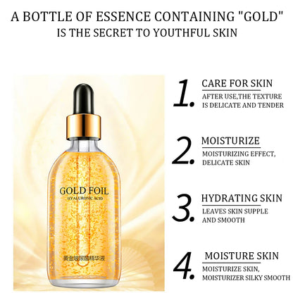Revitaliseer uw huid met 24K Gouden Hyaluronzuur & Nicotinamide Gezichtsserum - 100ml Collageen-gevulde Essentie voor een Gladde, Jeugdig Uiterlijk!