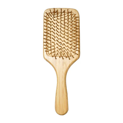Natuurlijke Eco Bamboe Haarborstel met Antistatische Ontwarring en Hoofdhuidmassage - Ideale Stylingtool voor Vrouwen en Mannen