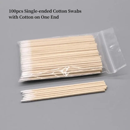 Premium Houten Punt Wattenstaafjes - Ultra-Detail Nagellak Verwijder Sticks voor Perfecte Manicures (100/300/500 Pak)