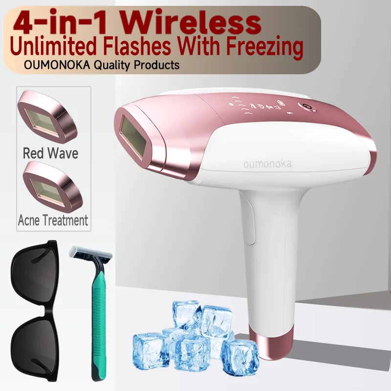 Revolutionair IPL Laser Haarverwijderingsapparaat – Dubbel-functionele Haarsnijder & Vibrerende Scheerapparaat voor Mannen en Vrouwen, Perfect voor Gezichtshaarverwijdering!